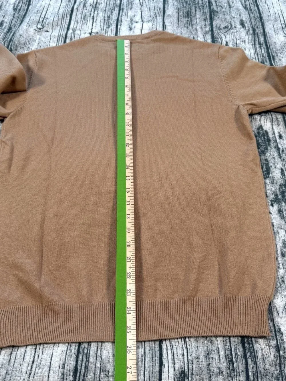 GUESS Tero Emboss Sweater Sweater M Brown Rayon Pullover Made in Bangladesh NWT